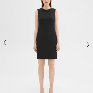 Theory Sheath Crew Neck Black Dress